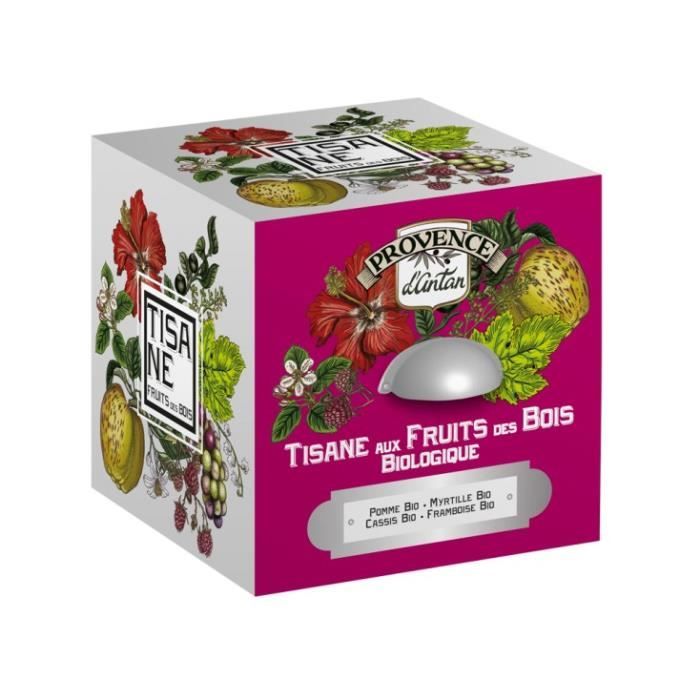 Provence d' Antan Tisane Fruits des Bois Bio Cube Métal 24 sachets