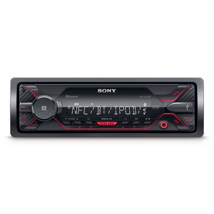 Sony dsxa41 0bt connecteur MP3 Autoradio avec Bluetooth, NFC, USB, AUX et iPod-iPhone Control Rouge Éclairage
