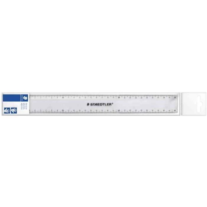Règle Plate Plastique Droitier Gaucher Transparent 30 cm