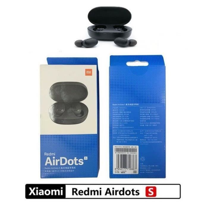 Ecouteur sans fil + micro Xiaomi Redmi Airdots S Noir pour Smartphone et Tablette