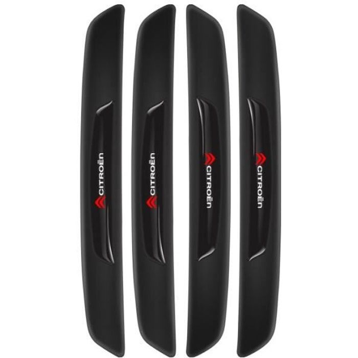 B black -Bande autocollante Anti Collision pour porte de voiture, 4 pièces, accessoires anti rayures pour citroën Vts C1 C3 C4 C5 C6