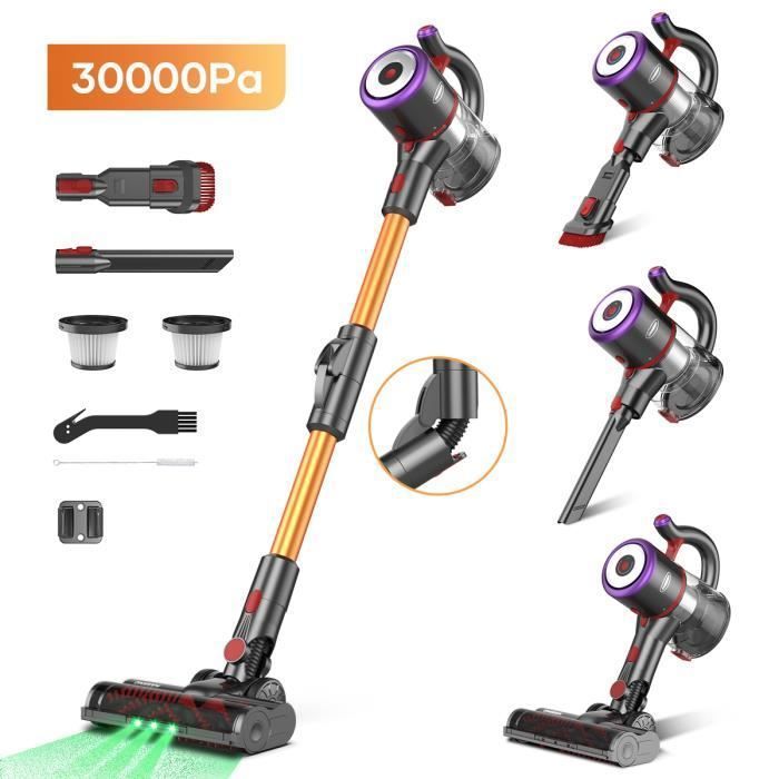 Aspirateur Balai Sans Fil 350W / 30KPA, Violet, 50min D'autonomie
