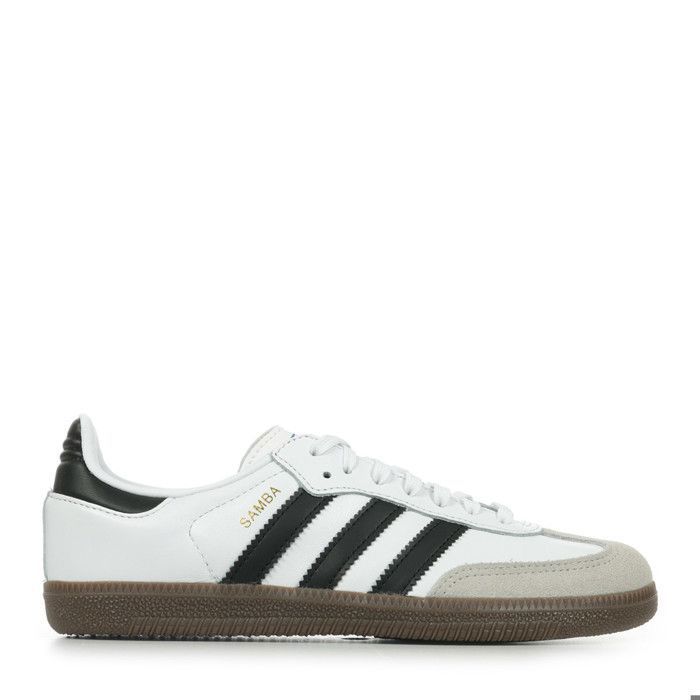 Adidas Basket - ADIDAS - Samba OG C - Blanc - Cuir pleine fleur - Semelle gomme