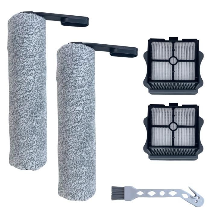 Kit Accessoires Pour Tineco Floor One S5 Combo - 2 Brosses Roulantes + 2 Filtres De Rechange