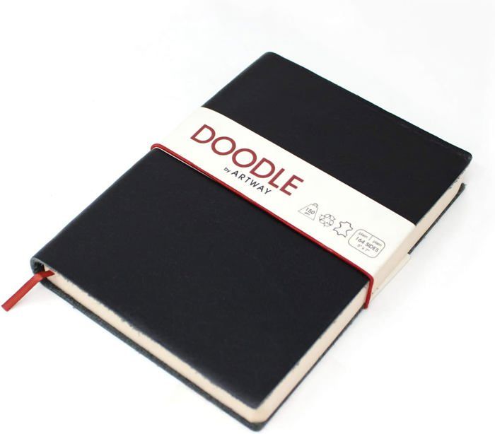 Carnet De Croquis ZenART Cuir - 160 Pages Ivoire 120g - B6 13x18cm - Pour Dessin Et Aquarelle