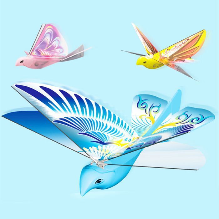 Jouet oiseau volant pour chats d'intérieur, oiseau à battement