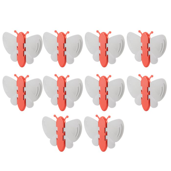 Lot de 10 verrous de sécurité en forme de papillon pour porte et fenêtre coulissante protection de sécurité pour enfants