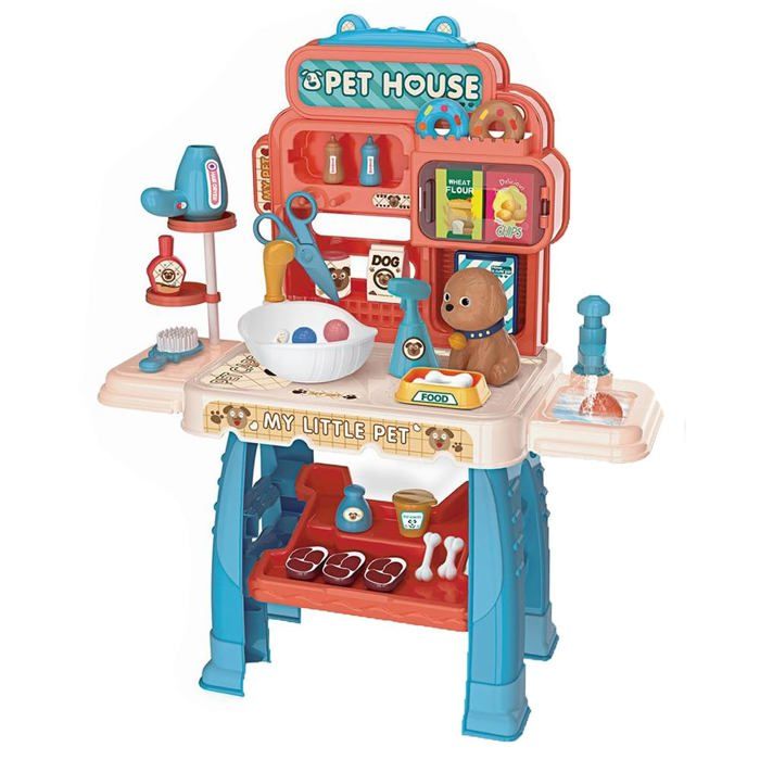 Jouet Vétérinaire Pour Enfants – 20 Pièces Avec Blouse, Cage, Stéthoscope, Jeu De Rôle Soin Animal - 2