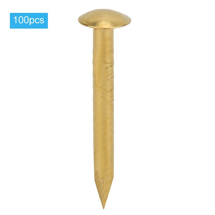 Lot De 80 Clous à Tête Ronde En Bronze - 10mm - Pour Ameublement & Bricolage - Uxcell