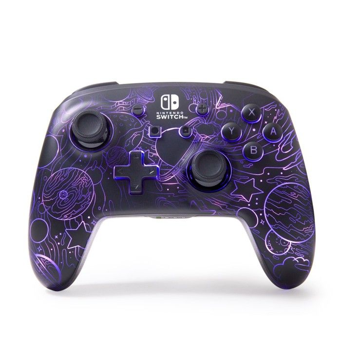 Manette sans fil améliorée PowerA pour Nintendo Switch modèle OLED et Switch Lite accessoire de jeu manette de jeu manette gaming manette Bluetooth sous licence officielle RGB Galactic Vortex - vue 4