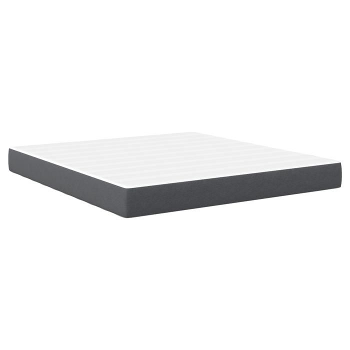 PROMOTION Matelas à ressorts ensachés moyen - Gris foncé - 180x200x20 cm Tissu 40668 - BestMeuble