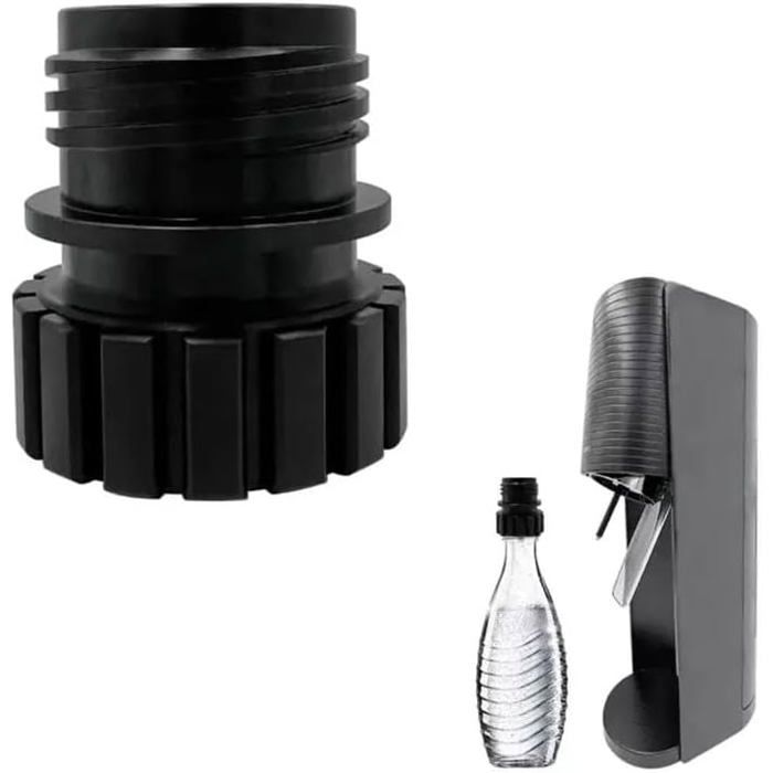 Adaptateur De Bouteille De Soda SODIAL, Raccord Rapide Pour Bouteilles En Verre Terra, Recharge, Noir