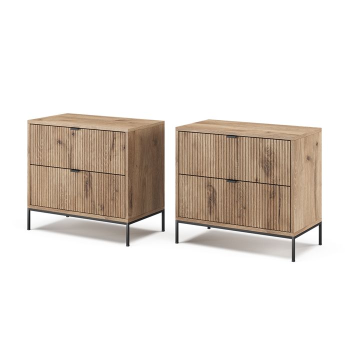 Table de chevet Eliza Lot de 2 Chêne Viking Vicco 49868 Table de chevet Eliza Lot de 2 Chêne Viking Vicco 49868