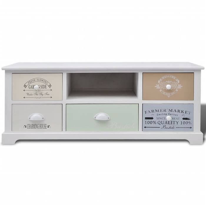 ABBO-SALE*Cabinet TV - Armoire de téléviseur - en style français Bois SOL165534
