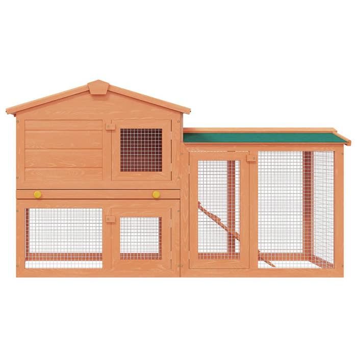BEL ACHAT*Clapier - Enclos Extérieur de Jardin - poules/lapins - Poulailler large dextérieur pour petits animaux de compagnie Bois