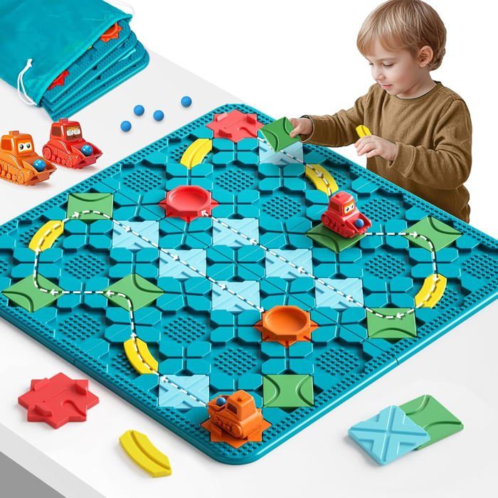 Jeu de Société burgkidz Labyrinthe Puzzle 56x56 cm pour Enfants 4-8 Ans