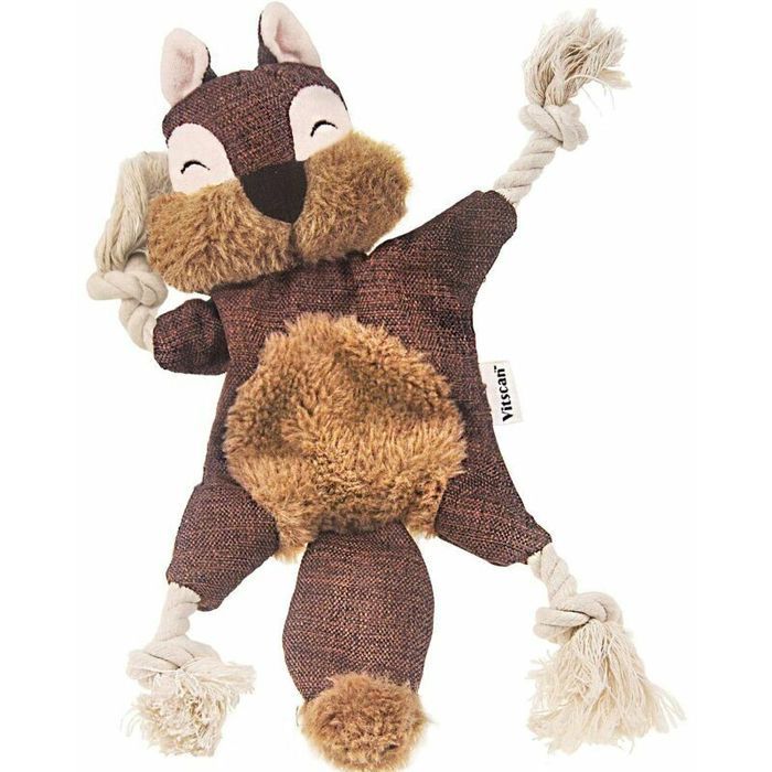 Jouet écureuil froissé sans rembourrage indestructible grinçant pour chiots et chiens actifs .