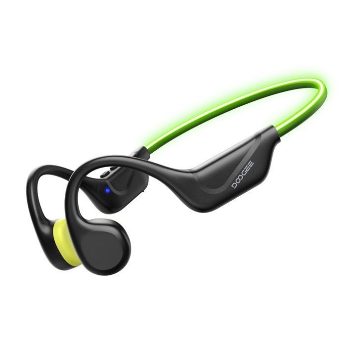 DOOGEE Casque à Conduction Osseuse Écouteur BT 6.0 Oreilles Libres écouteurs de sportÉtanche IP66 10 h dautonomie-Noir