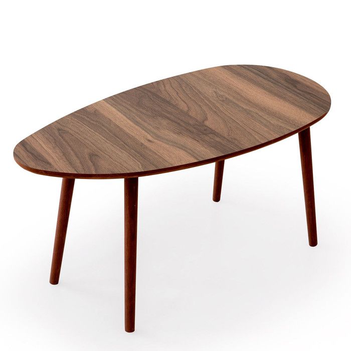 Table basse en bois Nora 100 x 50 x 45 cm - Noyer