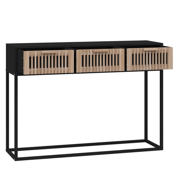 [1 pc]Console de Rangement - Noir - Table console/armoire latérale - noir 105x30x75cm - Bois dingénierie 8012