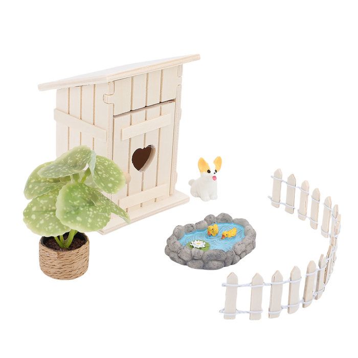 Miniature Fairy Garden – Nosheir – Kit décor micro-jardin – Résine – pour maison de poupée et scène elfe