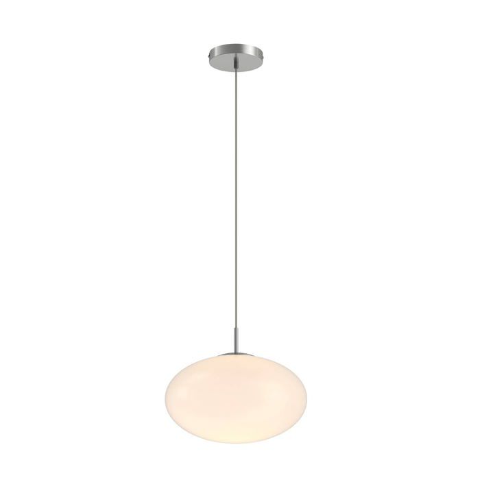 Suspension - Lindby - lampe suspendue - Verre - nickel satiné blanc