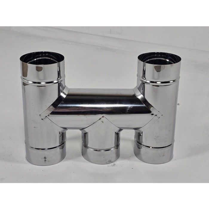 Chapeau de cheminee inox forme H diametre 180 mm Cosmo Vent