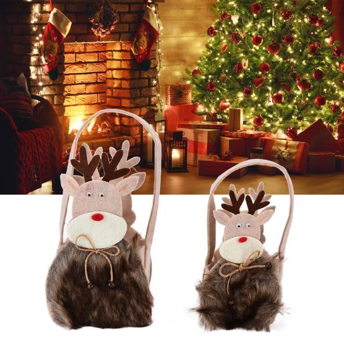MAGICLULU 2 Pièces Ornement Suspendu Cerf De Noël Acrylique Transparent Pour Sapin
