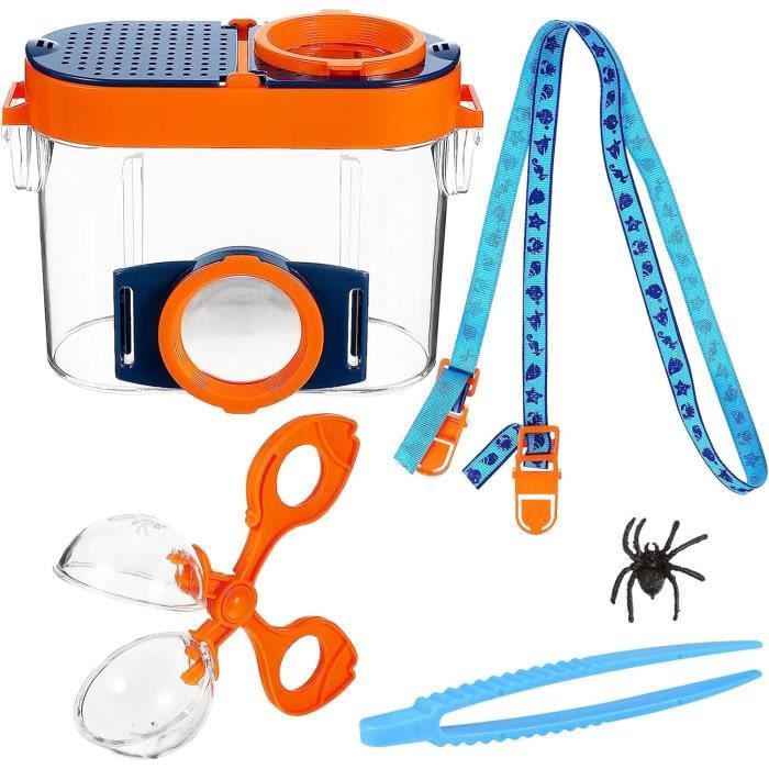 Kit Exploration Insectes Pour Enfants - Boîte Loupe, Filet, Pince - Jouet Éducatif Extérieur