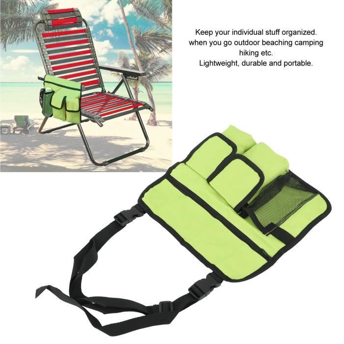 Chaise De Plage Portable Avec Appui-tête, Avec Porte-gobelet Et Poche, Accoudoirs, Charge 150 Kg - Toute l'offre mobilier de jardin