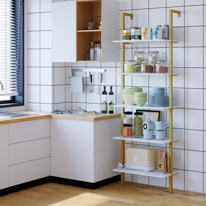 GIANTEX Bibliotheque, Étagère à 6 Niveaux, Meuble De Rangement En S, Séparateur De Pièce, 80 X 23 X 191 Cm, Pour Salon, Chambre, Bureau, Marron