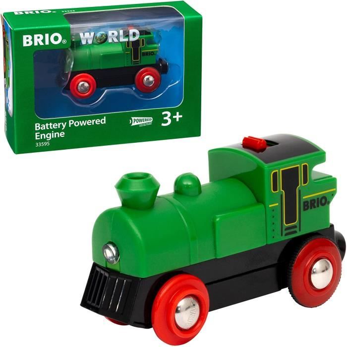 Locomotive Brio World – Bi-directionnelle – Phares Lumineux – 9 Cm – Piles LR3 – Dès 3 Ans