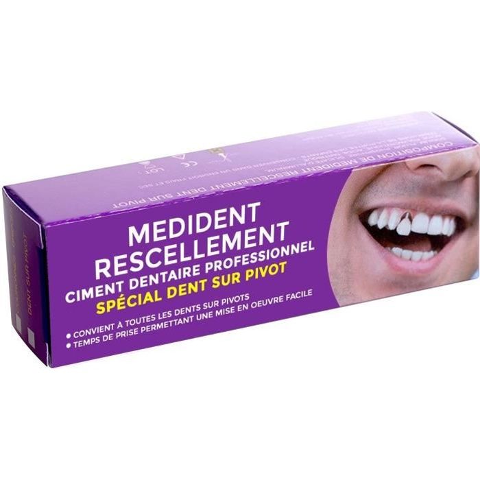 Kits dentaires CIMENT DENTAIRE MEDIDENT© POUR DENT SUR PIVOT 433313 -  Cdiscount Au quotidien