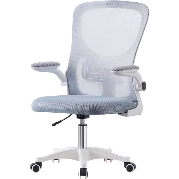 Magic Life Chaise De Bureau Ergonomique,Chaise Avec Appui-tête 2D En Maille Avec Dossier Haut,Support Lombaire Confortable,accoudoirs Réglables (Negro