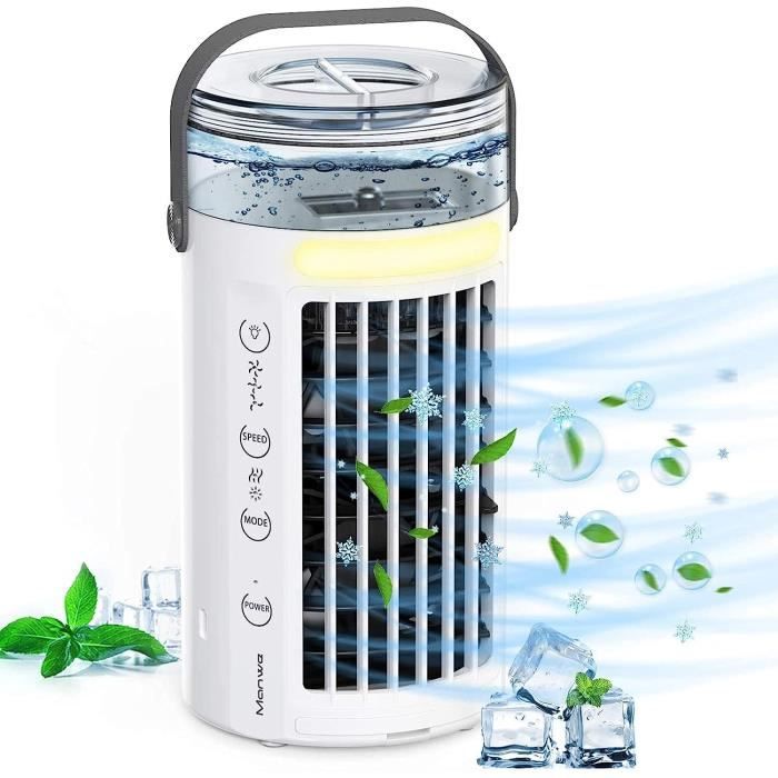 Climatiseur Mobile Sans Évacuation, Réservoir D'Eau 900Ml,3 En 1