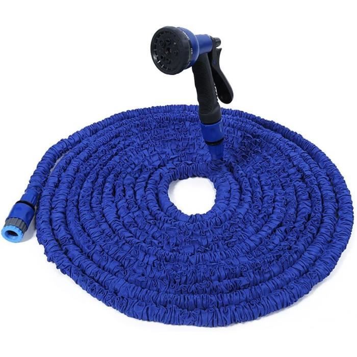 Tuyau D'arrosage Extensible Kimeo Aquaflex - 8 Modes De Jet - Pour Jardin, Voiture, Animaux - Léger Et Résistant - Gainée Haute Densité - 3