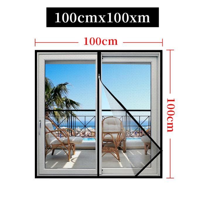 Rideau Moustiquaire Pour Toit Haut - Filet Multifonction - Noir - Neuf