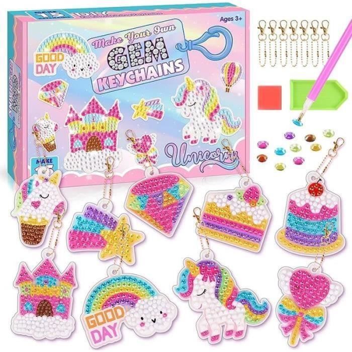 Kit Diamond Painting Attrape-Rêves – Mosaïque Loisir Créatif, Pendentif Plume, Décoration Chambre – Cadeau Enfant 5-12 Ans