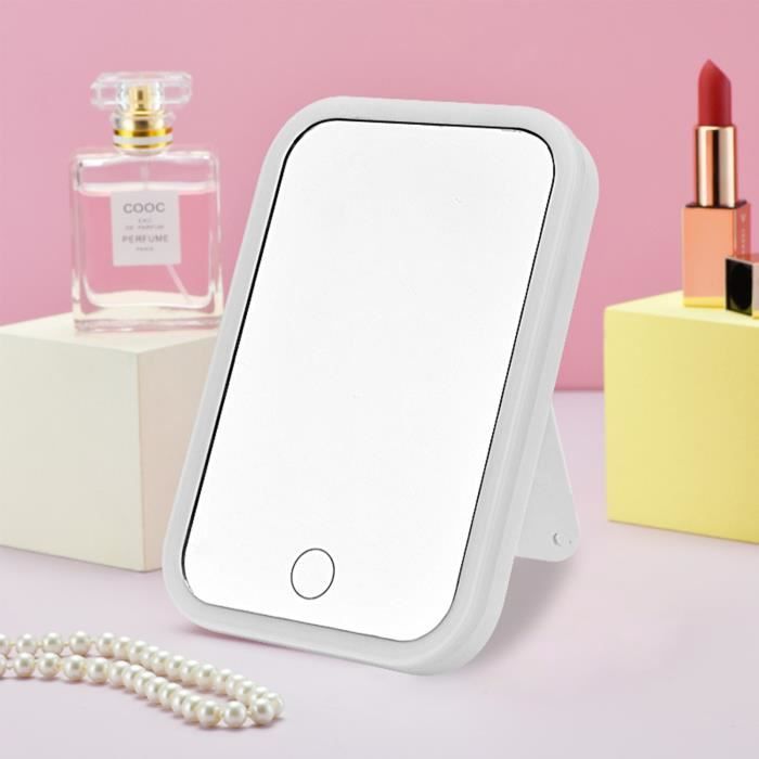 Miroir de maquillage LED de bureau - miroir lumineux portable décoratif Miroir de maquillage LED de bureau - miroir lumineux portable décoratif