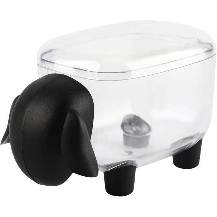 WOONEKY Boîte De Rangement En Marbre Avec Couvercle Pour Cotons-tiges