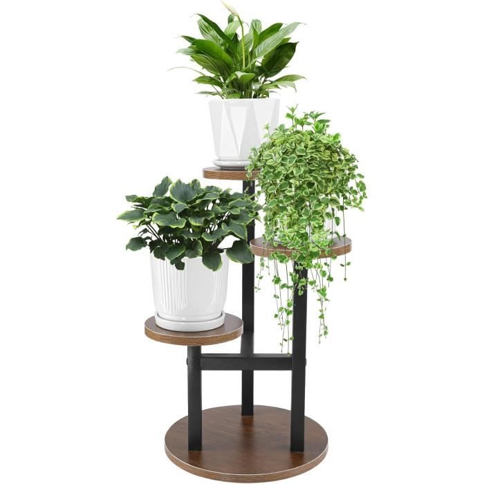 Présentoir à Fleurs 4 Niveaux Avec 12 Seaux – Support Mobile Avec Roulettes, Idéal Pour Fleuriste, Jardin, événements