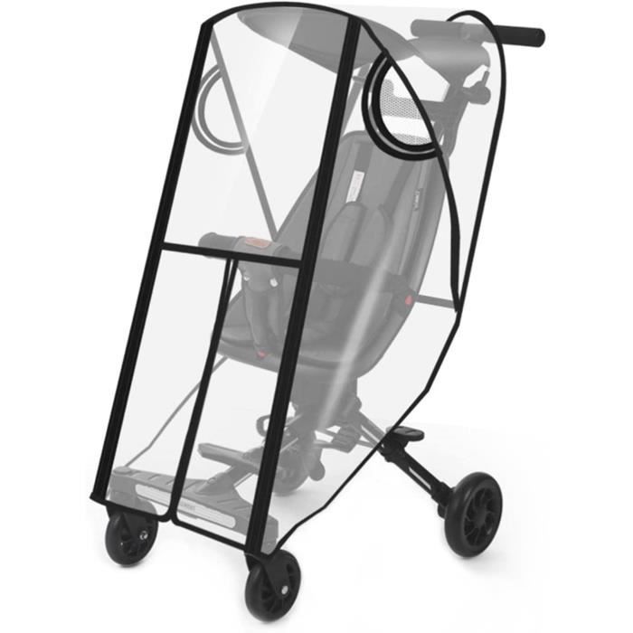 Housse De Pluie Transparente Pour Poussette - Universelle, PVC Imperméable - Fermeture éclair Fenêtre - Anti-vent, Poussière
