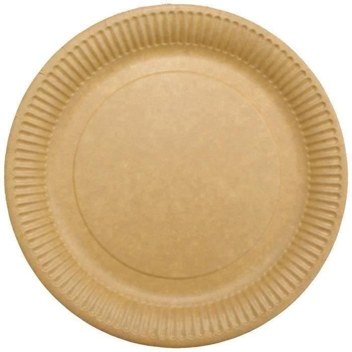 Assiette ronde kraft 22cm x50