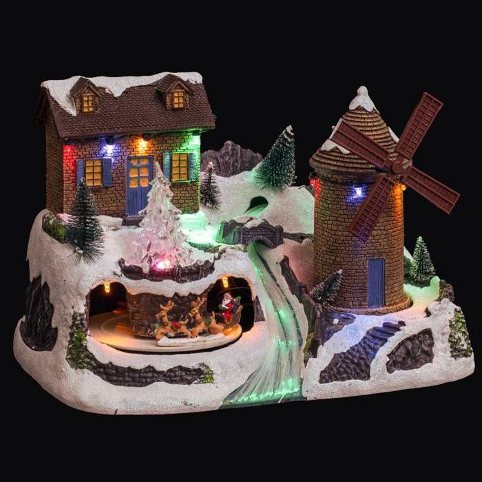 Lemax : Village De Noël : Petit Train du Père Noël[116] - Cdiscount Maison