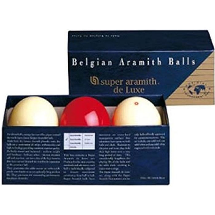 Billes carambole Super ARAMITH de luxe 61.5mm - JMC Billard