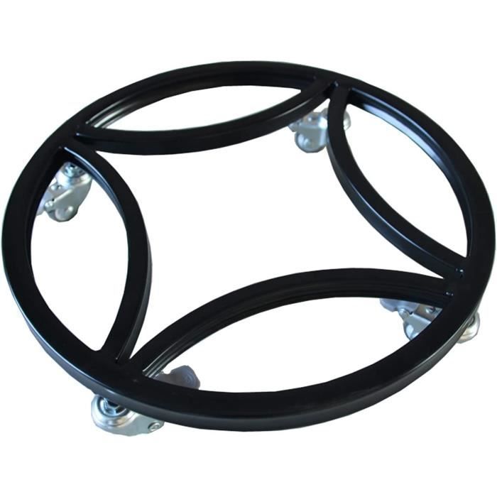 Hohovyyv - Soucoupe Pour Pot De Fleurs Avec Roulettes - Diamètre 33 Cm (intérieur 30 Cm) - Blanc - Réservoir D'Eau Intégré - Chariot Mobile Pour Plantes D'Intérieur/Extérieur
