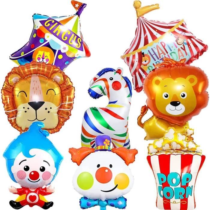 Aluminium Ballon Cirque Anniversaire Décoration Animaux Feuille Ballons  Décoration De Fête Carnaval Baby Shower Enfants 8 Pi[H15655] - Cdiscount  Maison