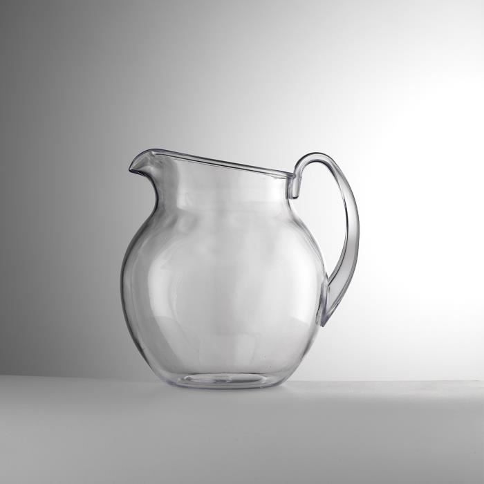 Carafe Mario Luca Giusti Pallina Opaco Rose - 1,6L, Acrylique, Design Rond Classique - Pour Table, Déco, Style Italien