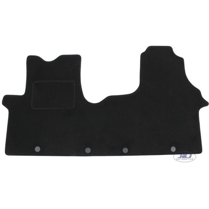 J&J Automotive | Tapis de Sol Noir Velours Compatible Avec RENAULT TRAFIC 2014-prés 1pcs