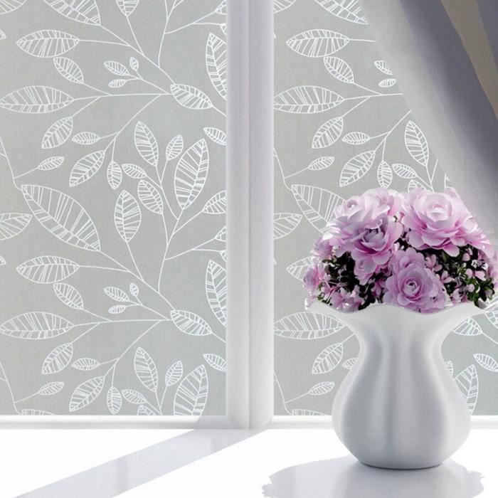 Film Adhésif Givré Pour Vitre 45x100cm - Décoration Intimité Fenêtre - PVC - Neuf